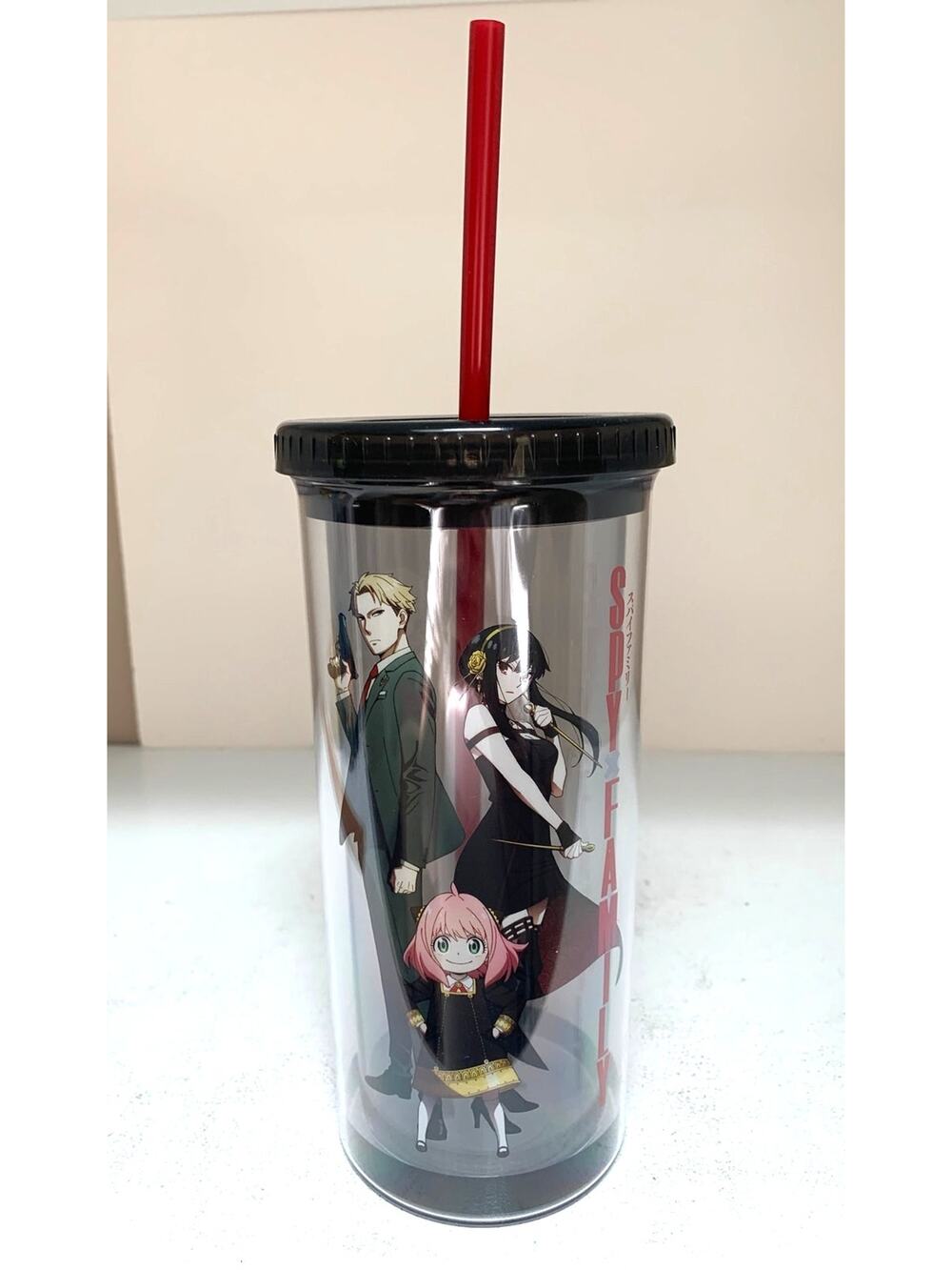 Tatsuya Anime Spy Family Travel Tumbler 20oz New With Straw